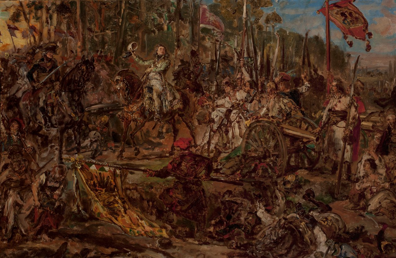 Kościuszko vid Racławice, skiss av Jan Matejko