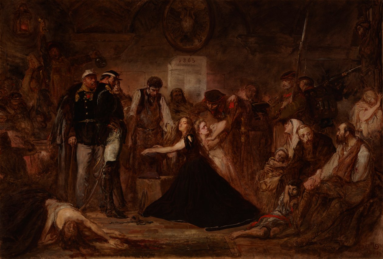 Polonia 1863 (Det fjättrade Polen) av Jan Matejko