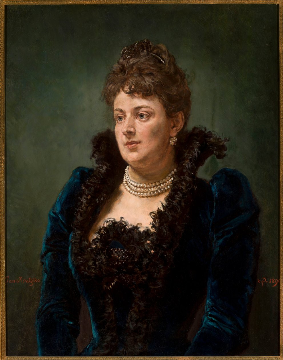Porträtt av Bona Ossowiecka av Jan Matejko