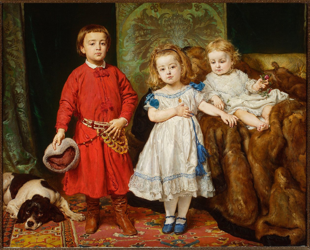 Porträtt av konstnärens tre barn av Jan Matejko