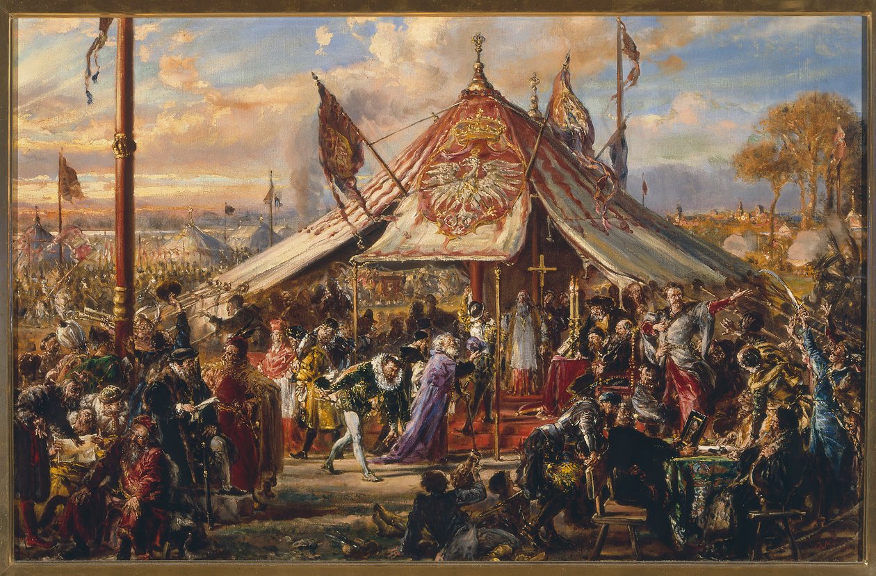 Republikens makt vid sin höjdpunkt. Gyllene frihet. Val. R.P. 1573 av Jan Matejko