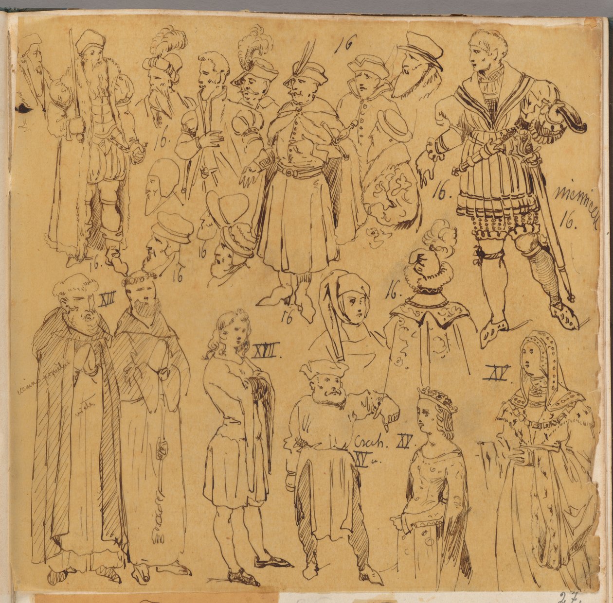 Skarbczyk. Verschiedene Personen in Kleidern aus dem XIII., XV. und XVI. Jahrhundert av Jan Matejko