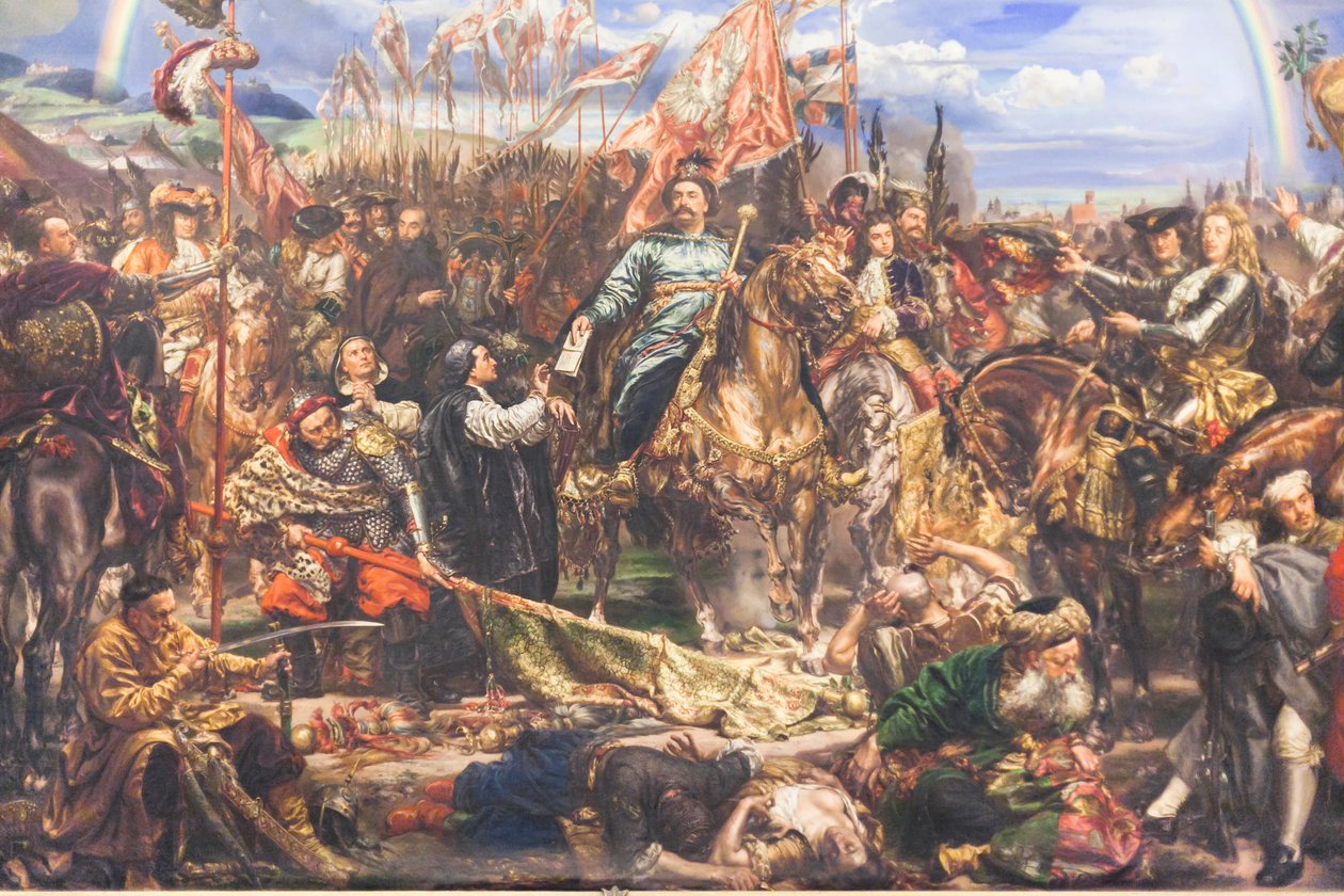 Sobieski skickar budskap om seger till påven efter slaget vid Wien av Jan Matejko