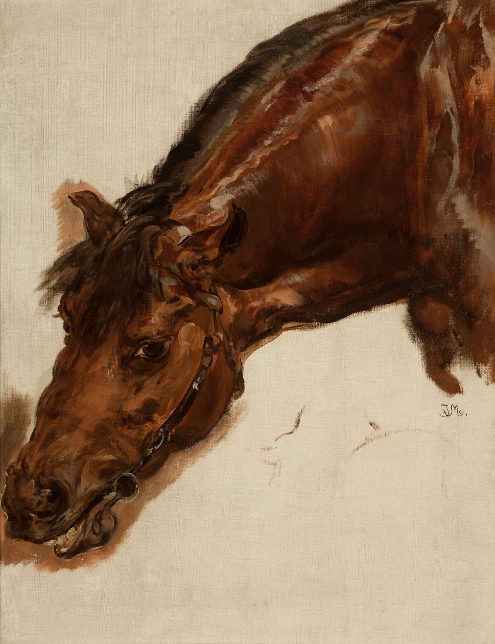 Studie av en hästs huvud av Jan Matejko
