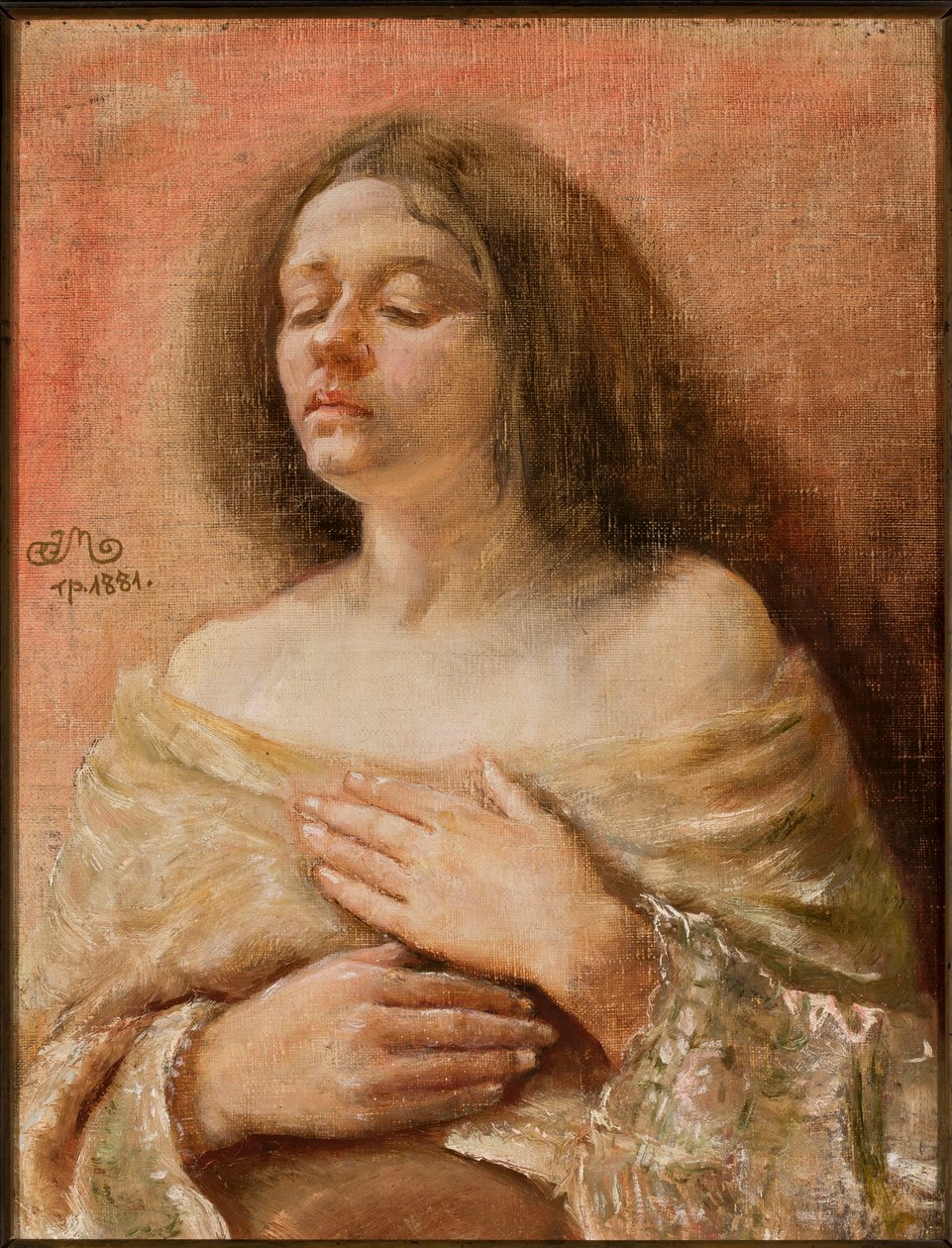 Porträttstudie av en kvinna av Jan Matejko