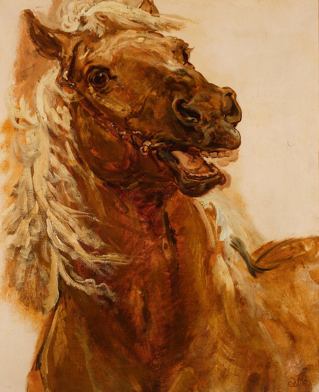 Skiss av ett hästhuvud till tavlan ”Zamoyski vid Byczyna” av Jan Matejko