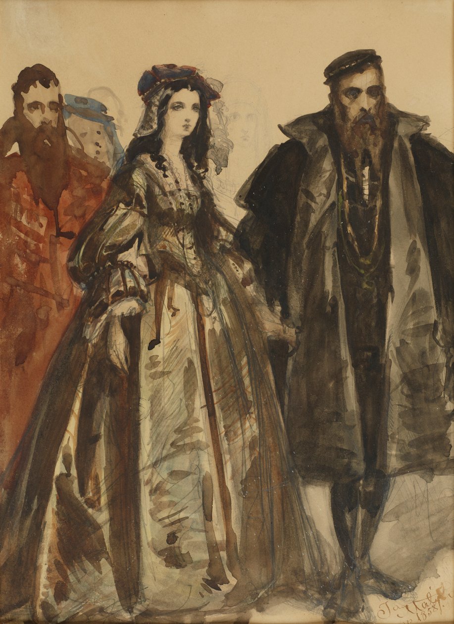 Sigismund August och Barbara av Jan Matejko