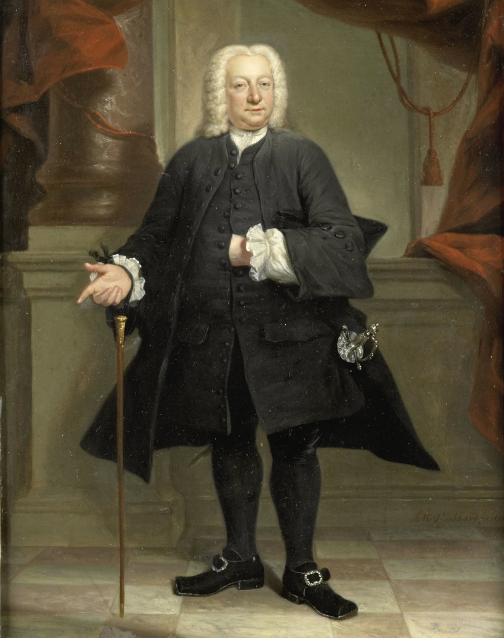 Porträtt av en man av Jan Maurits Quinkhard (signed by artist)