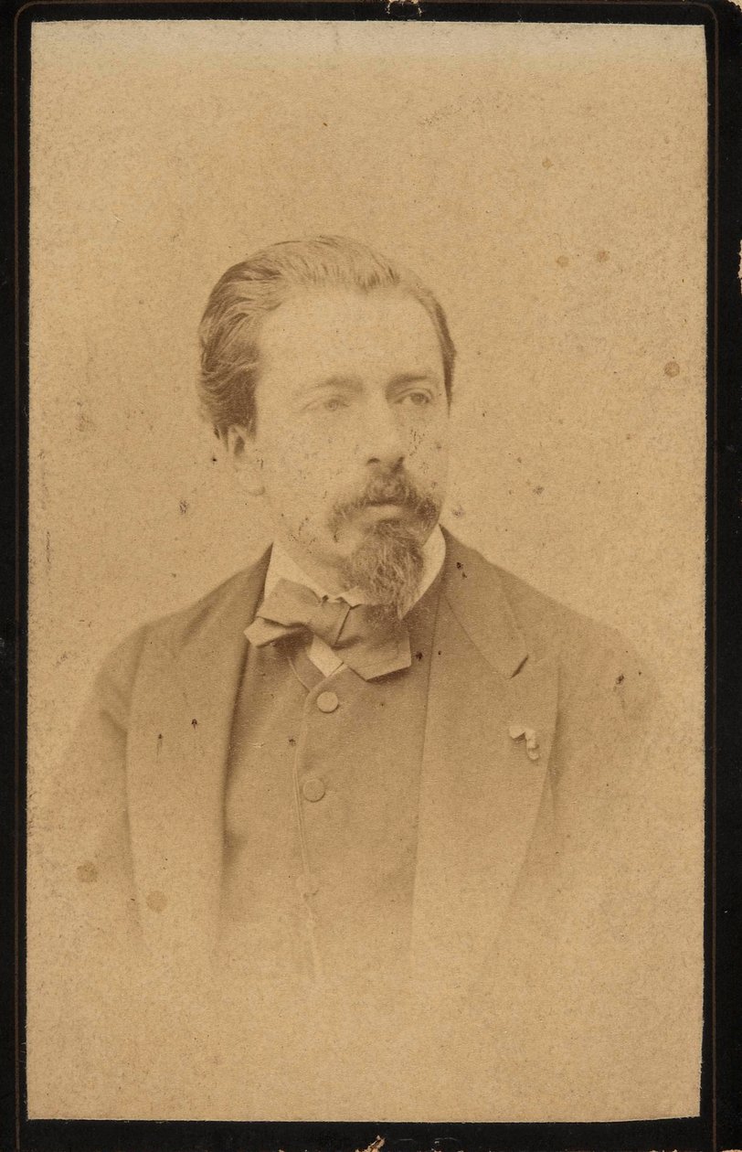 Porträtt av violinisten och kompositören Henryk Wieniawski 1835-1880. av Jan Mieczkowski