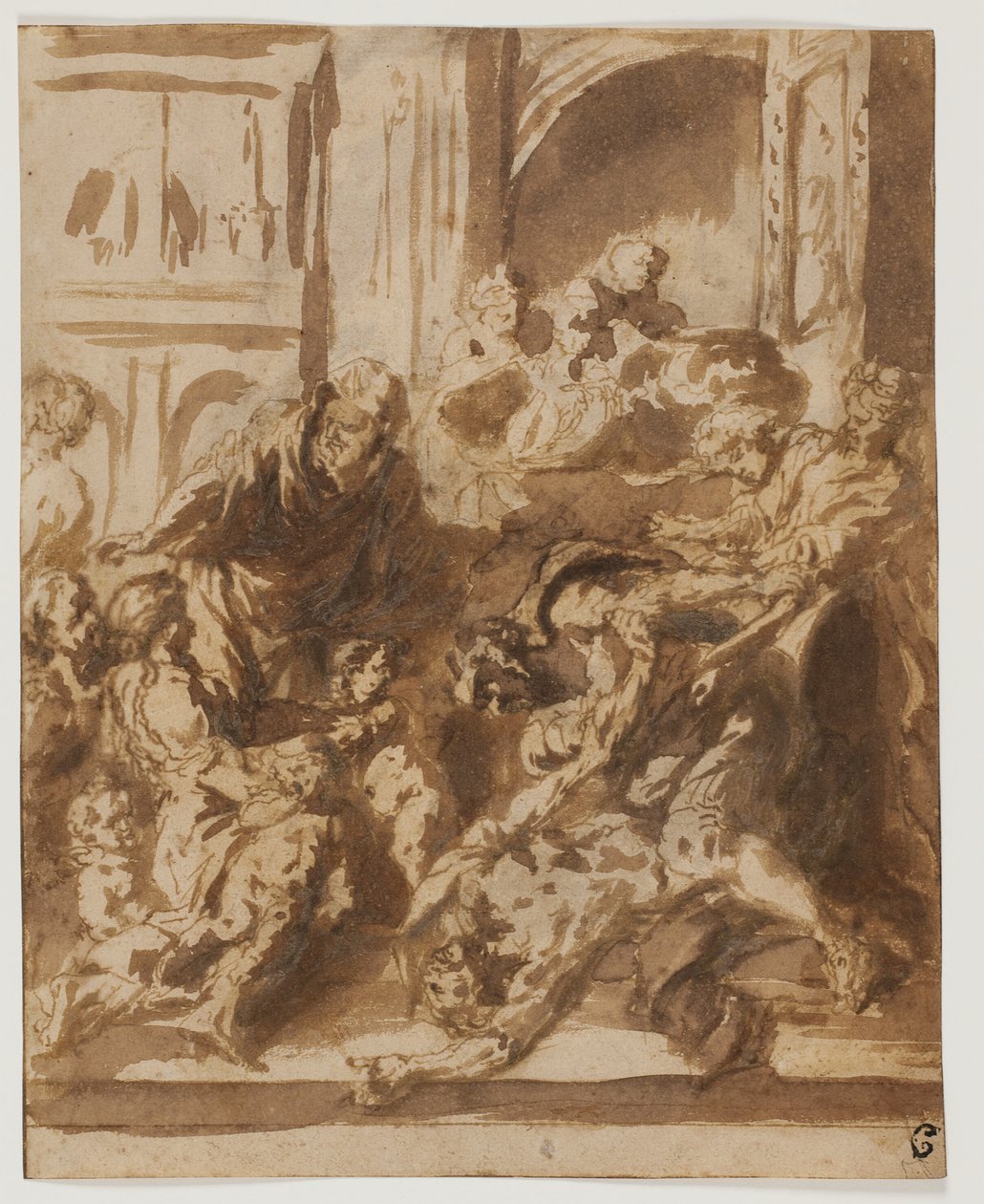 S:t Erasmuss martyrskap (?) av Jan Miel