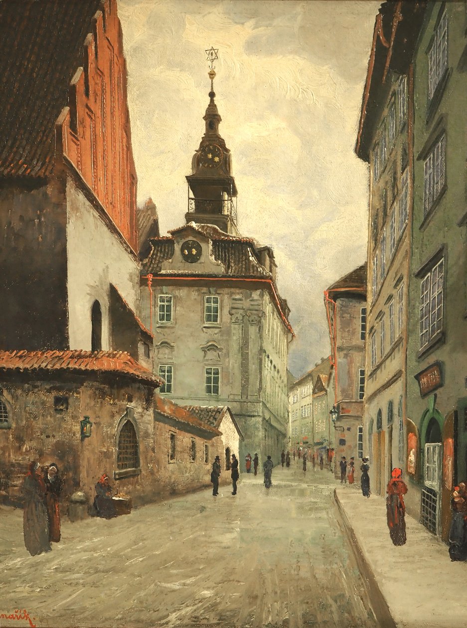 Den gamla nya synagogan och det judiska rådhuset, Prag av Jan Minarik