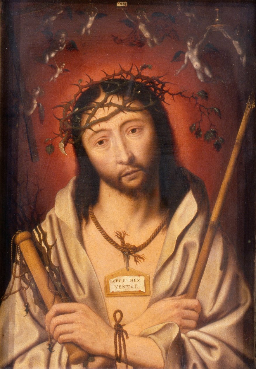 Kristus krönt med törnen, eller Ecce Homo, ca 1525 (olja på pannå) av Jan Mostaert