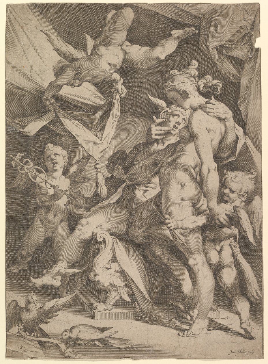 Venus och Merkurius, ca. 1600. av Jan Muller
