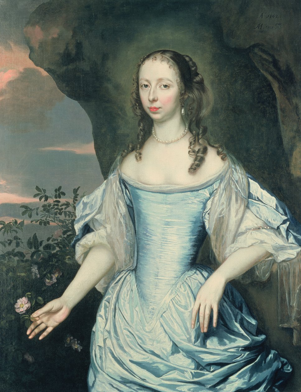 Porträtt av en dam, 1662 av Jan Mytens or Mijtens