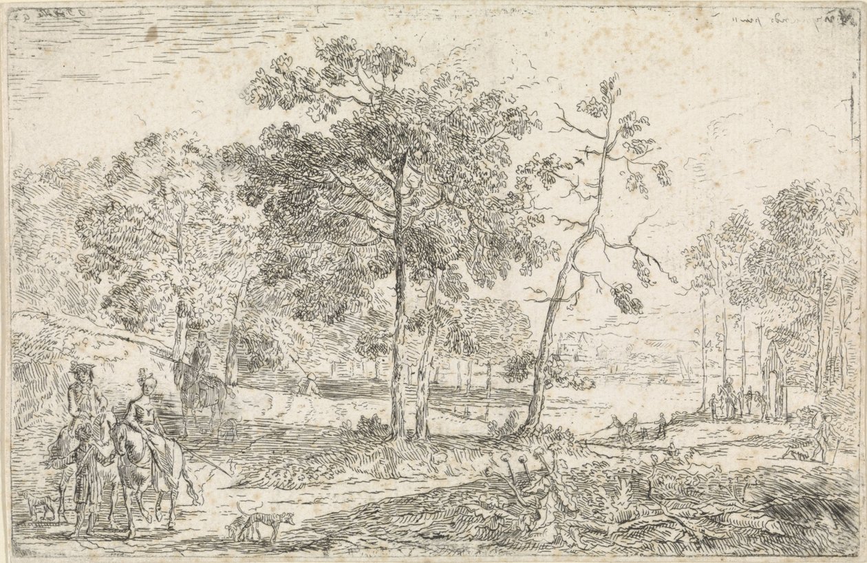Landskap med ryttare av Jan Palthe