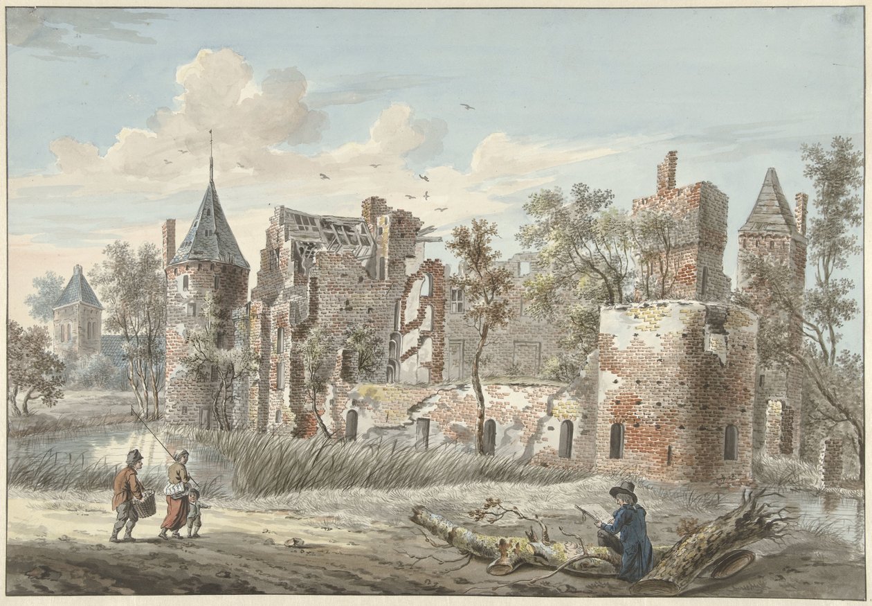 Ruin av Huis ter Haar nära Maarssen av Jan Philip Reuthel jr.