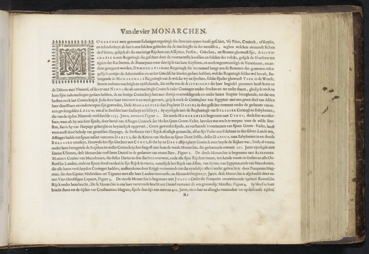 Av de fyra monarkerna (titel på objekt) Den Grooten Figuer-Bibel (...) (serietitel) av Jan Philipsz Schabaelje