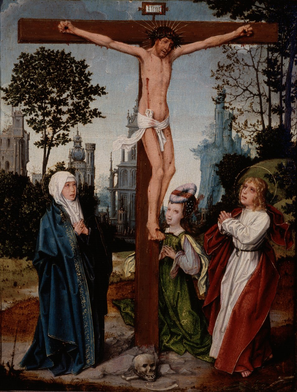 Korsfästelse, ca 1510-15 (olja på pannå) av Jan Provoost