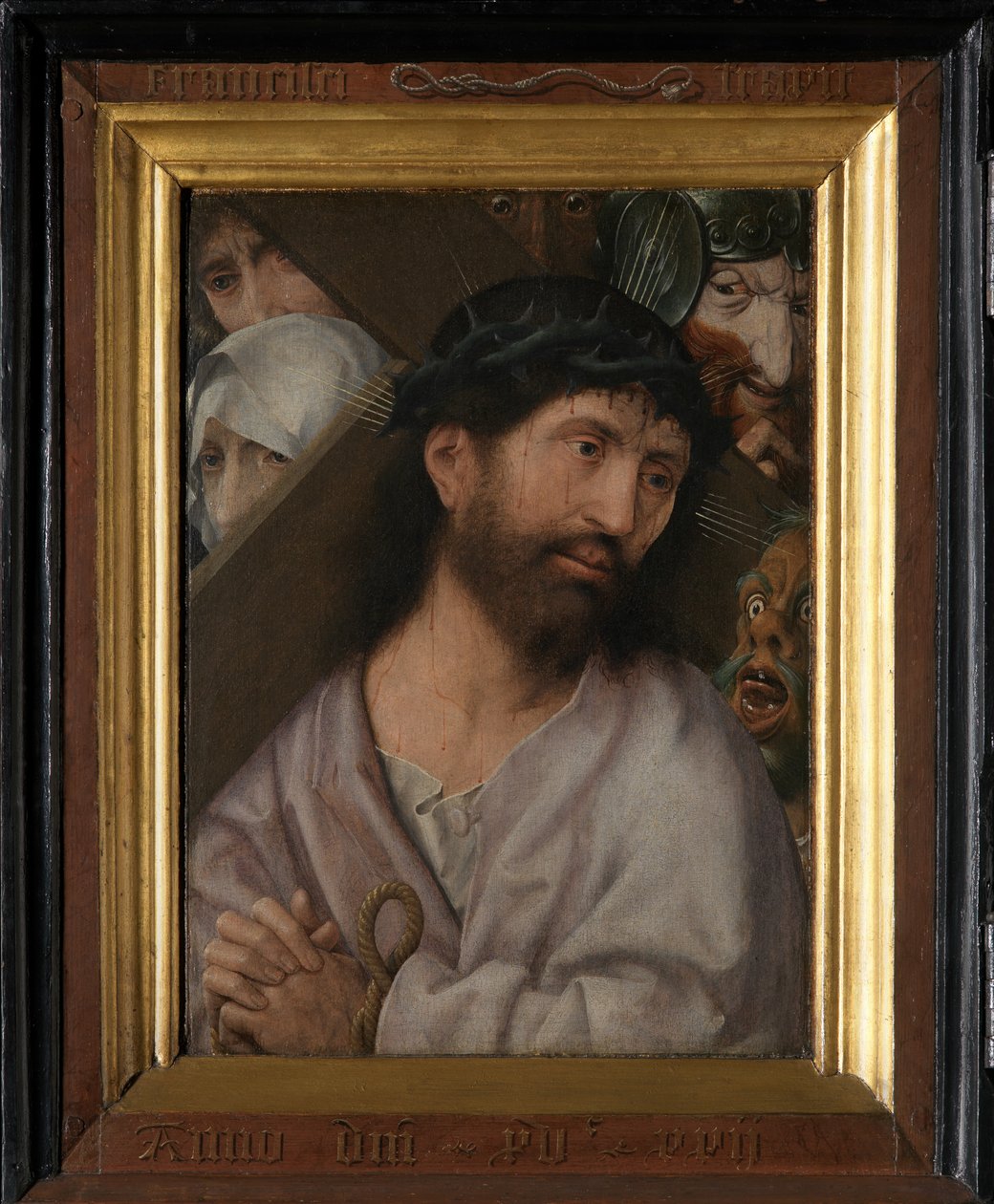 Vänster panel av en franciskanermunks diptyk (olja på panel) av Jan Provoost