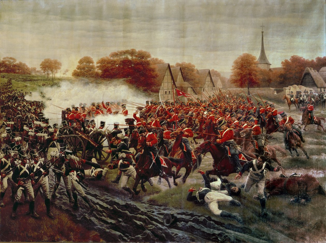Cossacks Charging the Guns (olja på duk) av Jan Rosen