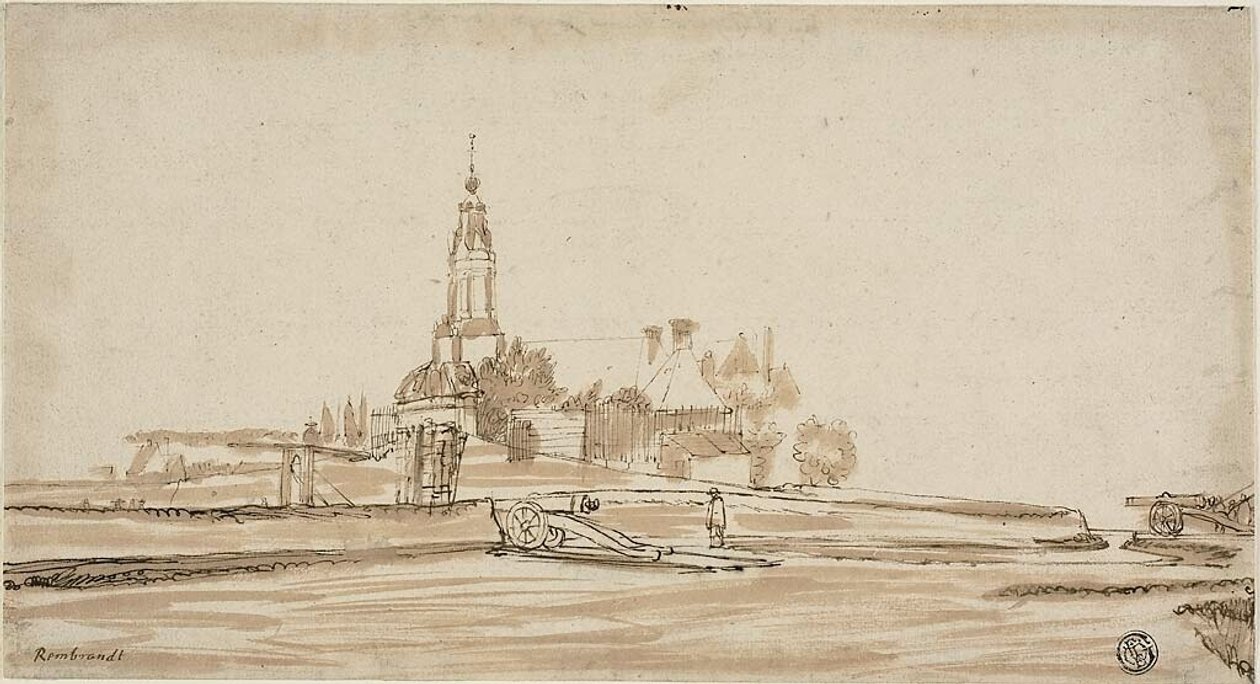 Haarlem-porten vid Amsterdam av Jan Ruischer