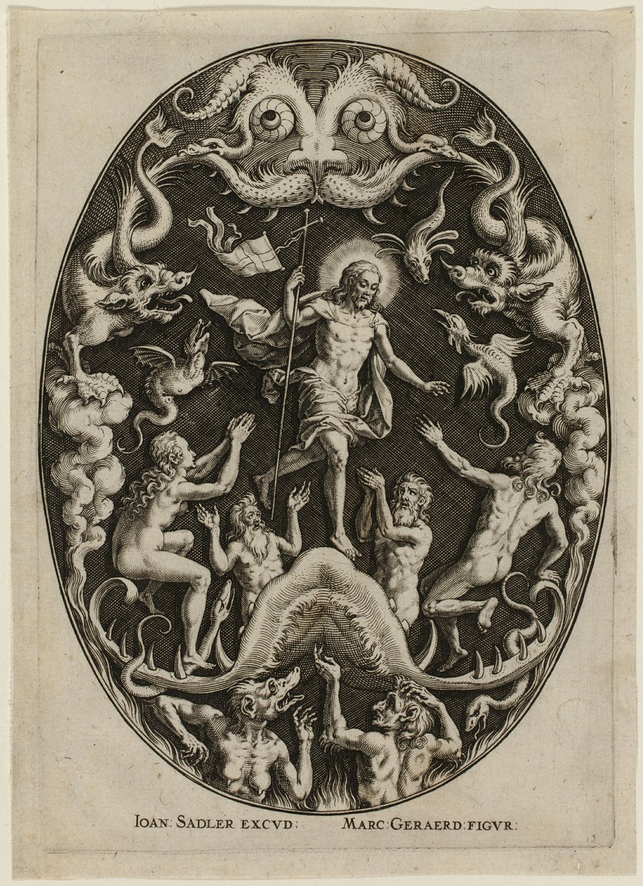 Kristus i Limbo, från Passion of Christ av Jan Sadeler I