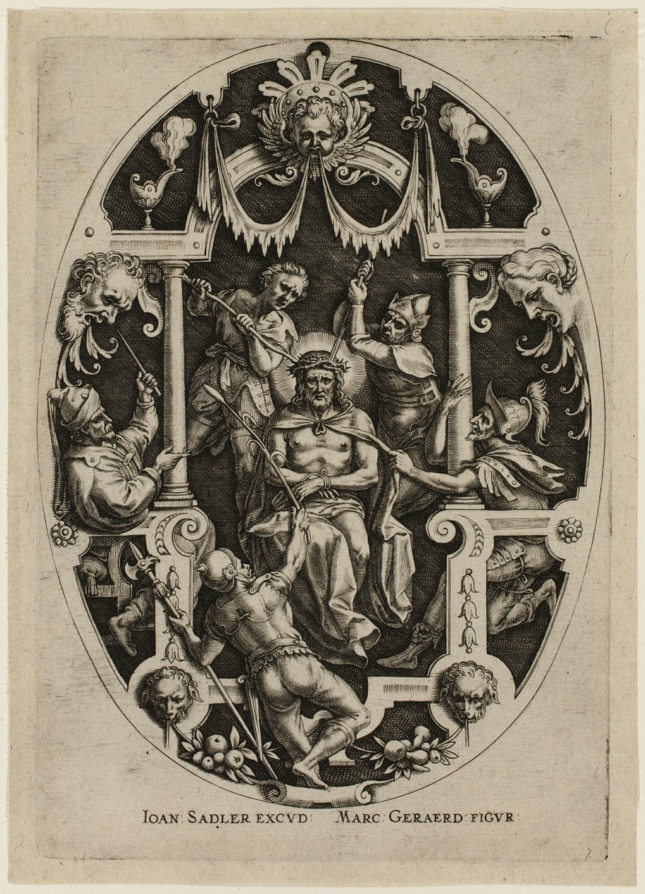 Crowning with Thorns, från Passion of Christ av Jan Sadeler I