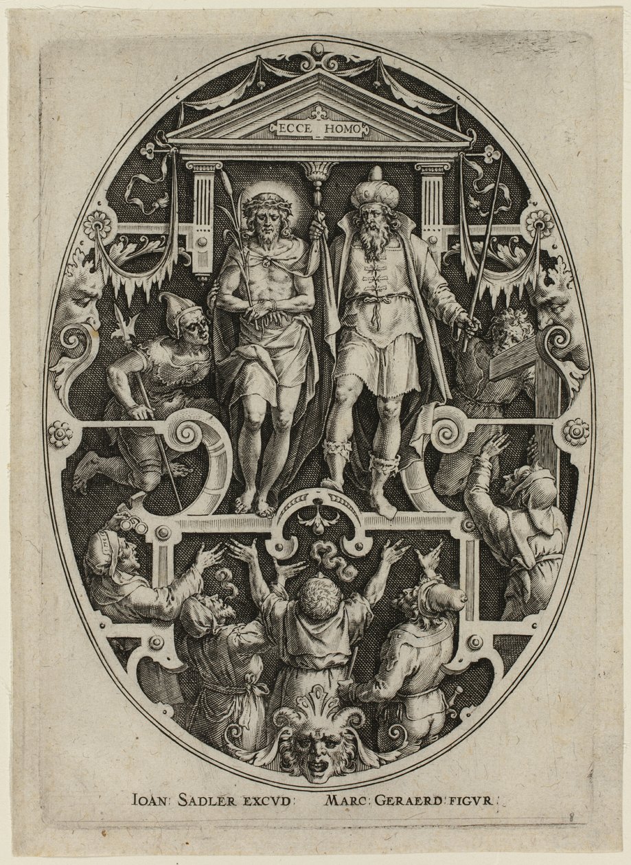 Ecce Homo, från Kristi lidande av Jan Sadeler I