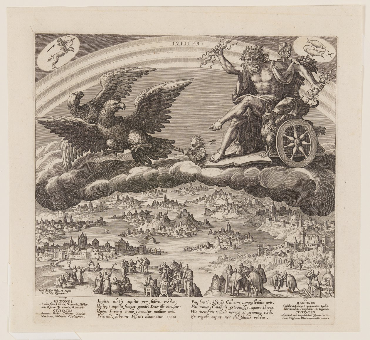 Jupiter, från De sju planeterna av Jan Sadeler I