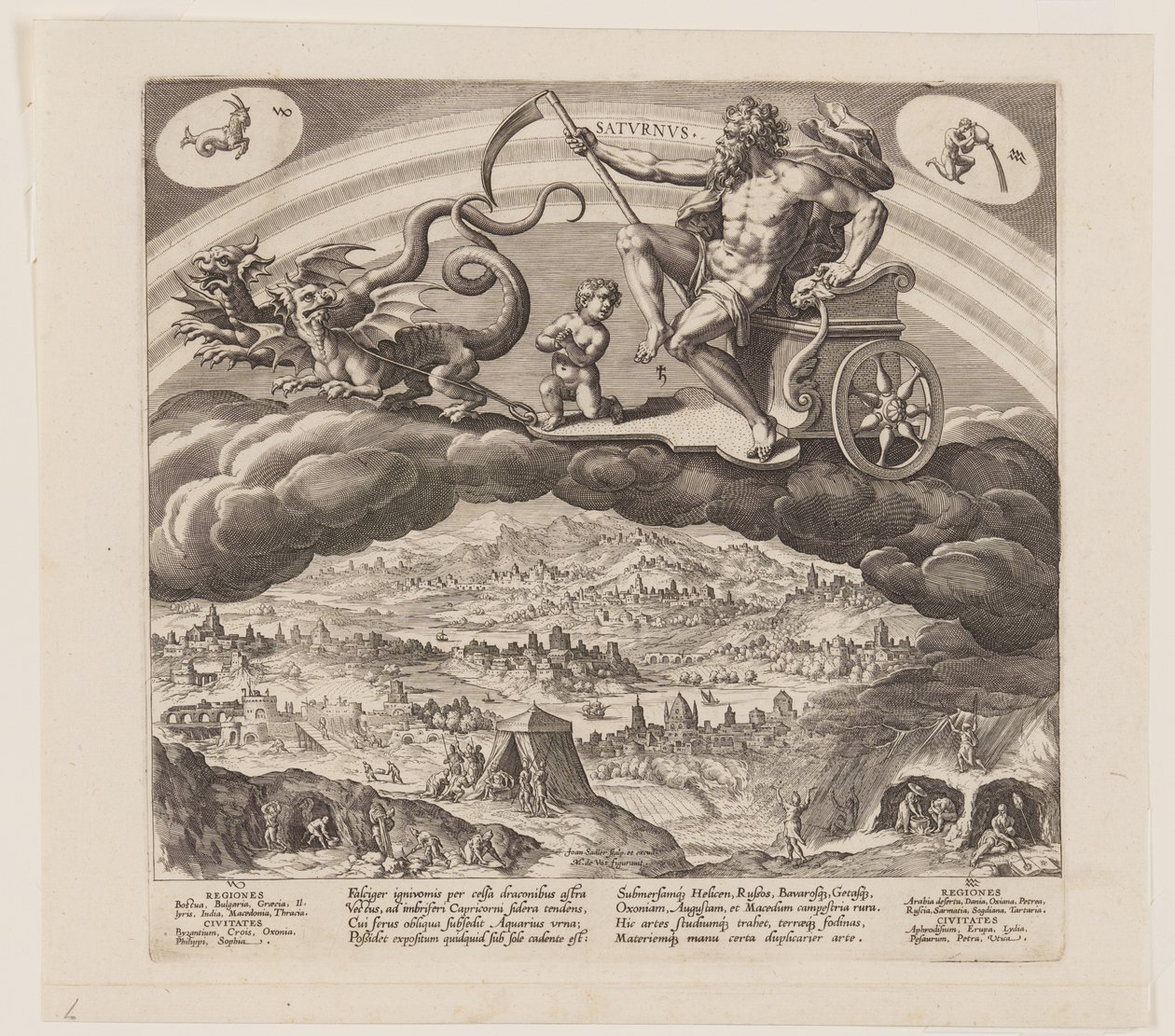 Saturnus, från De sju planeterna av Jan Sadeler I