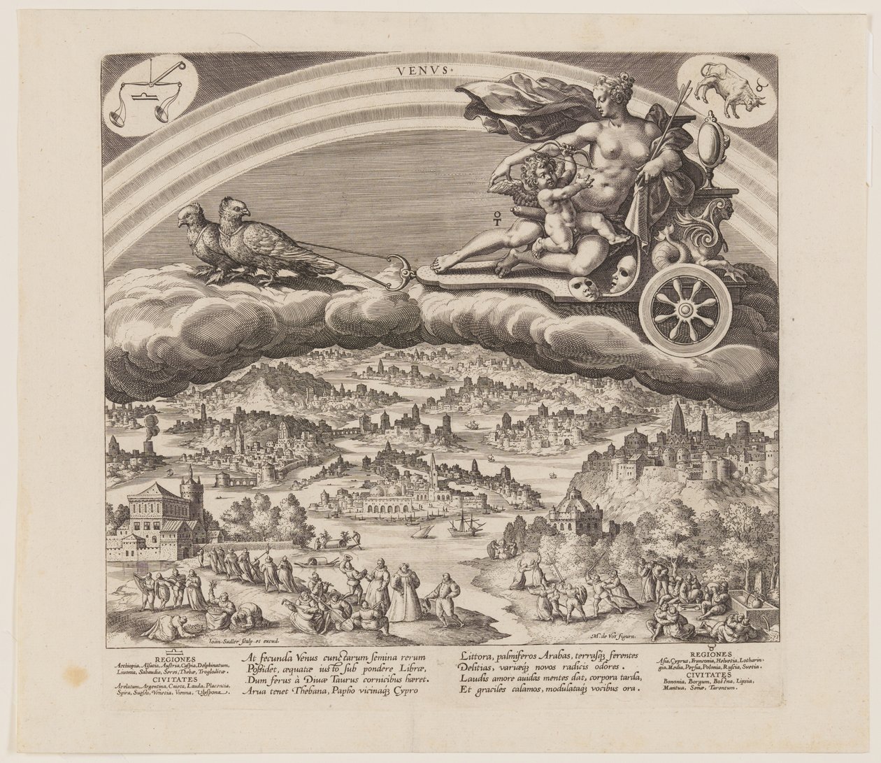 Venus, från De sju planeterna av Jan Sadeler I