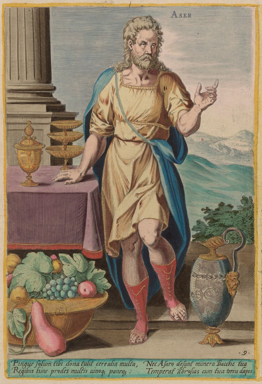 Asher av Jan Sadeler I after Crispen van den Broecke
