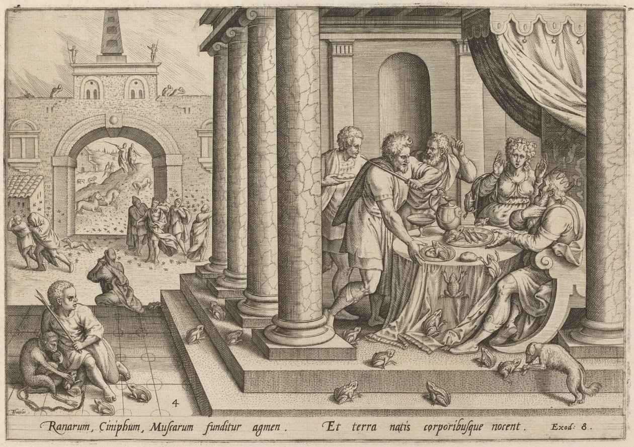 Grodpest av Jan Sadeler I, after Maarten van Cleef