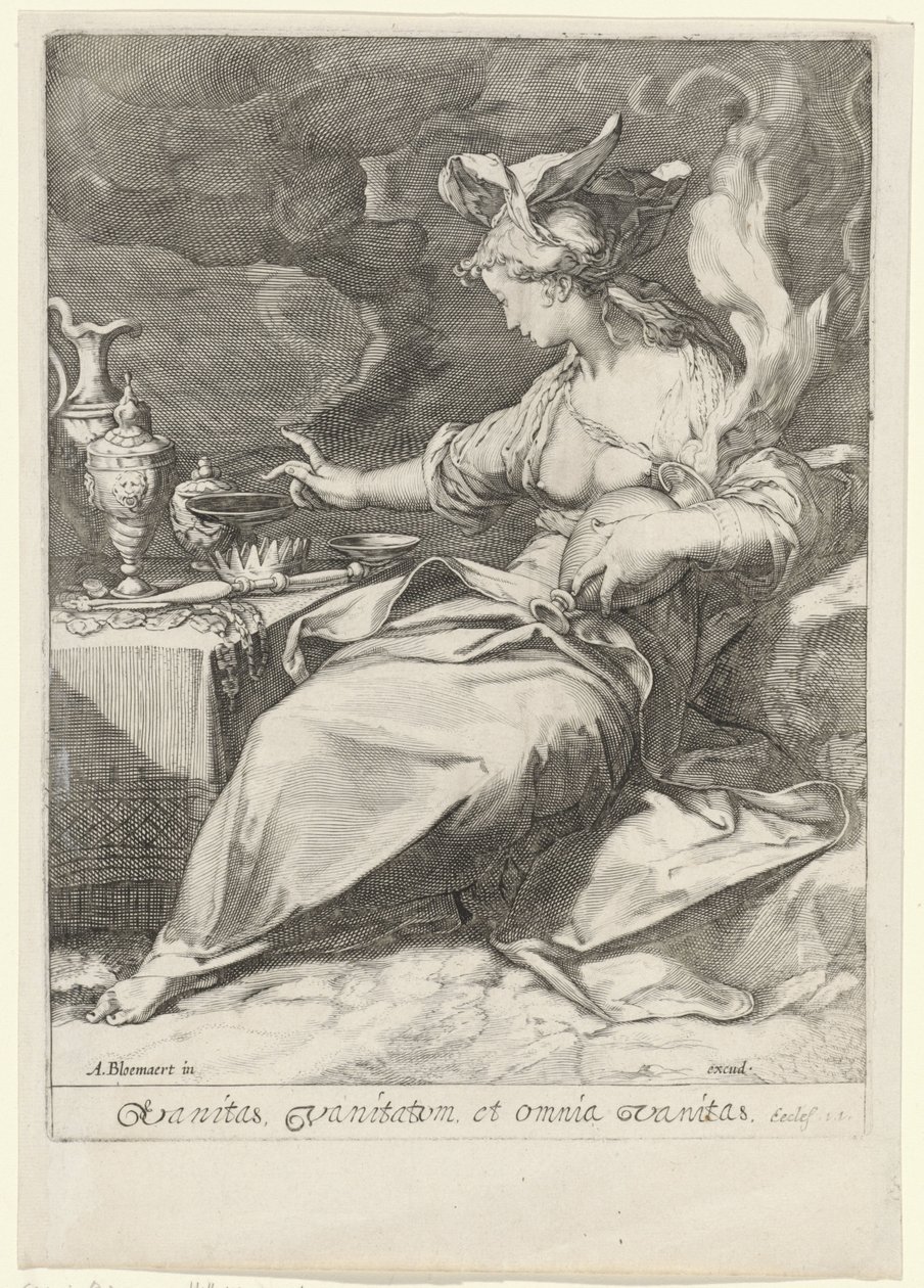 Allegorie op de vergankelijkheid (Vanity) Fåfänga, fåfänga och all fåfänga (titel på föremål) av Jan Saenredam