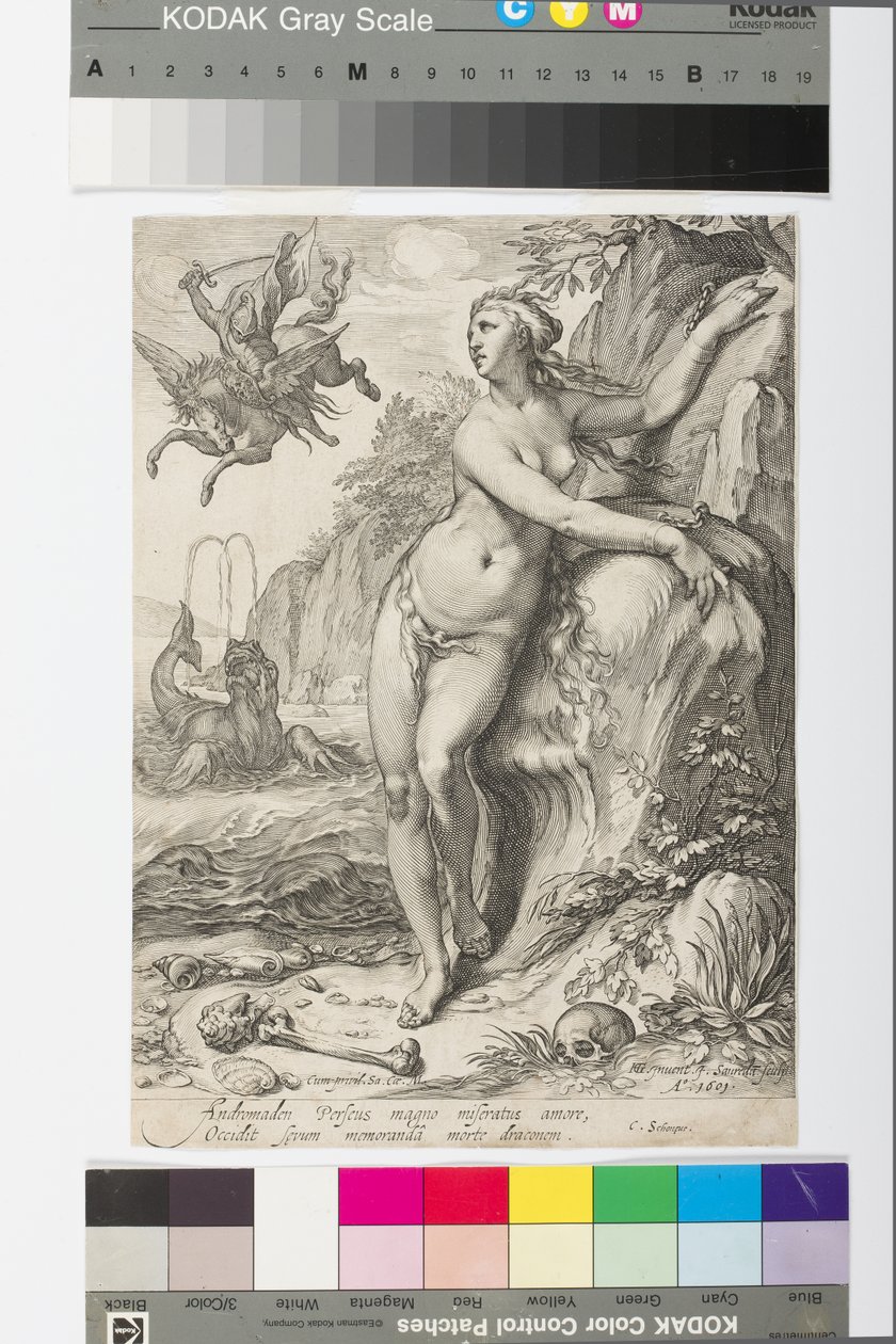 Andromeda, ca 1609 (gravyr) av Jan Saenredam