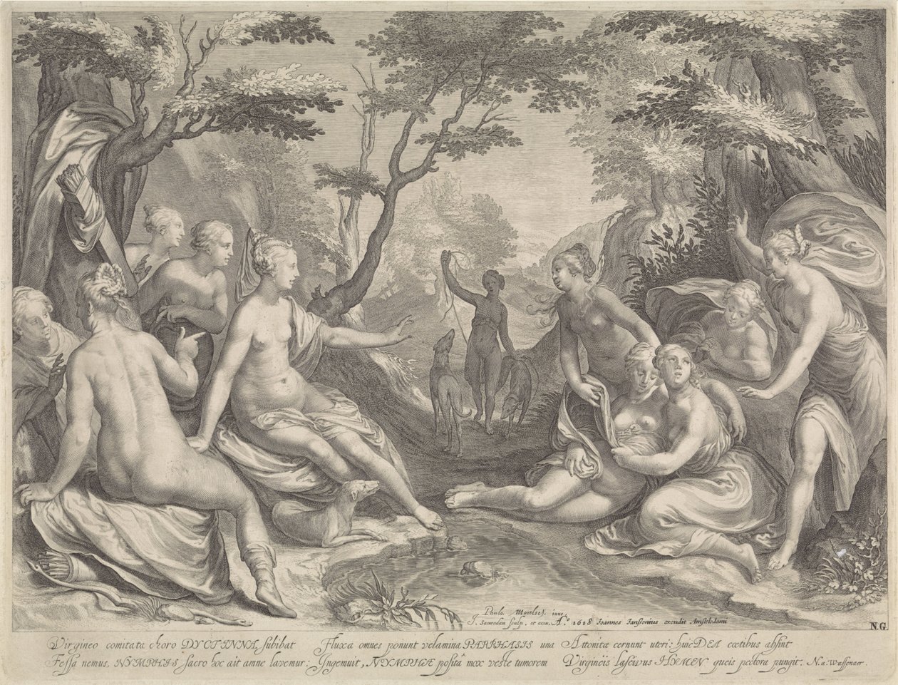 Diana upptäcker Callistos graviditet av Jan Saenredam
