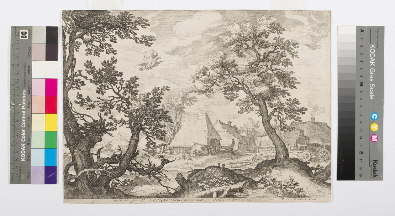 Landskap som visar bortförandet av Ganymedes, c.1600 av Jan Saenredam