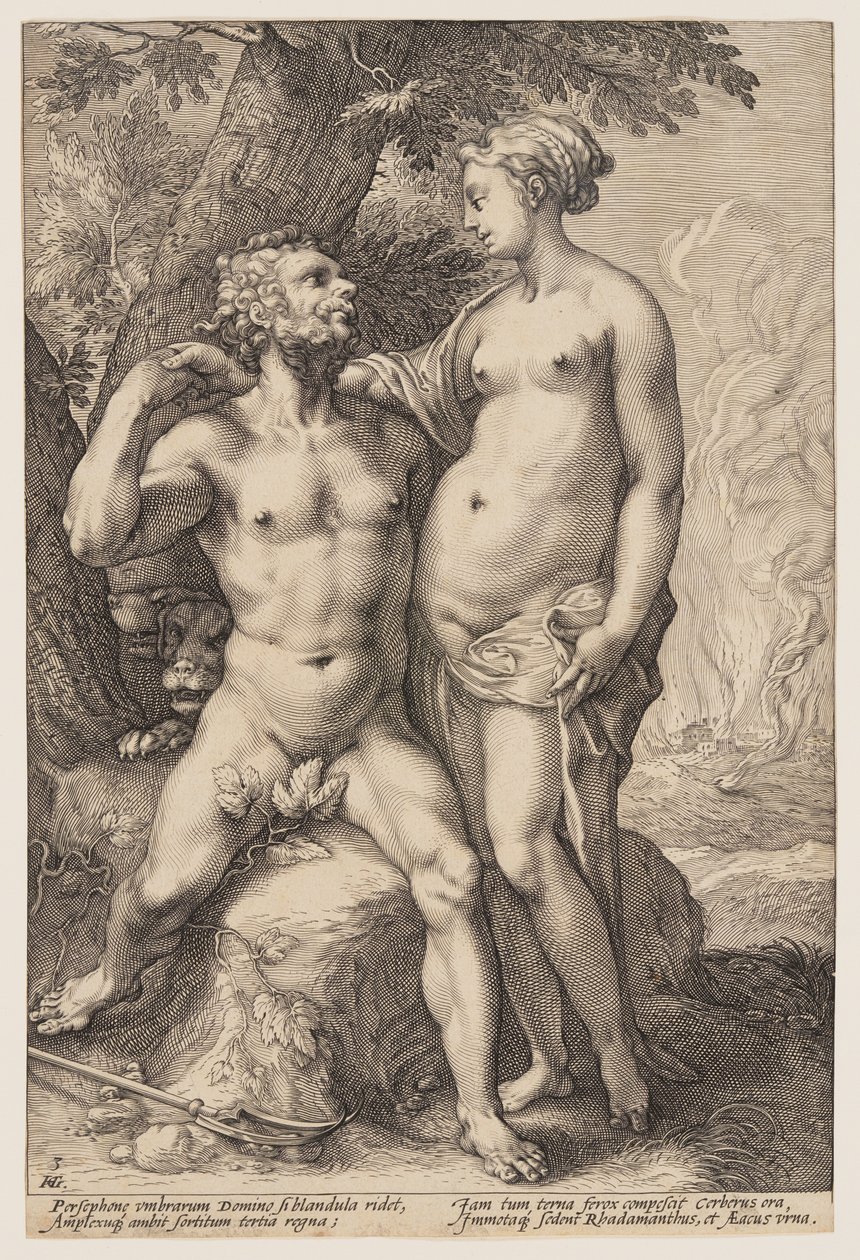 Pluto och Proserpina, från Tre parade gudar och gudinnor av Jan Saenredam