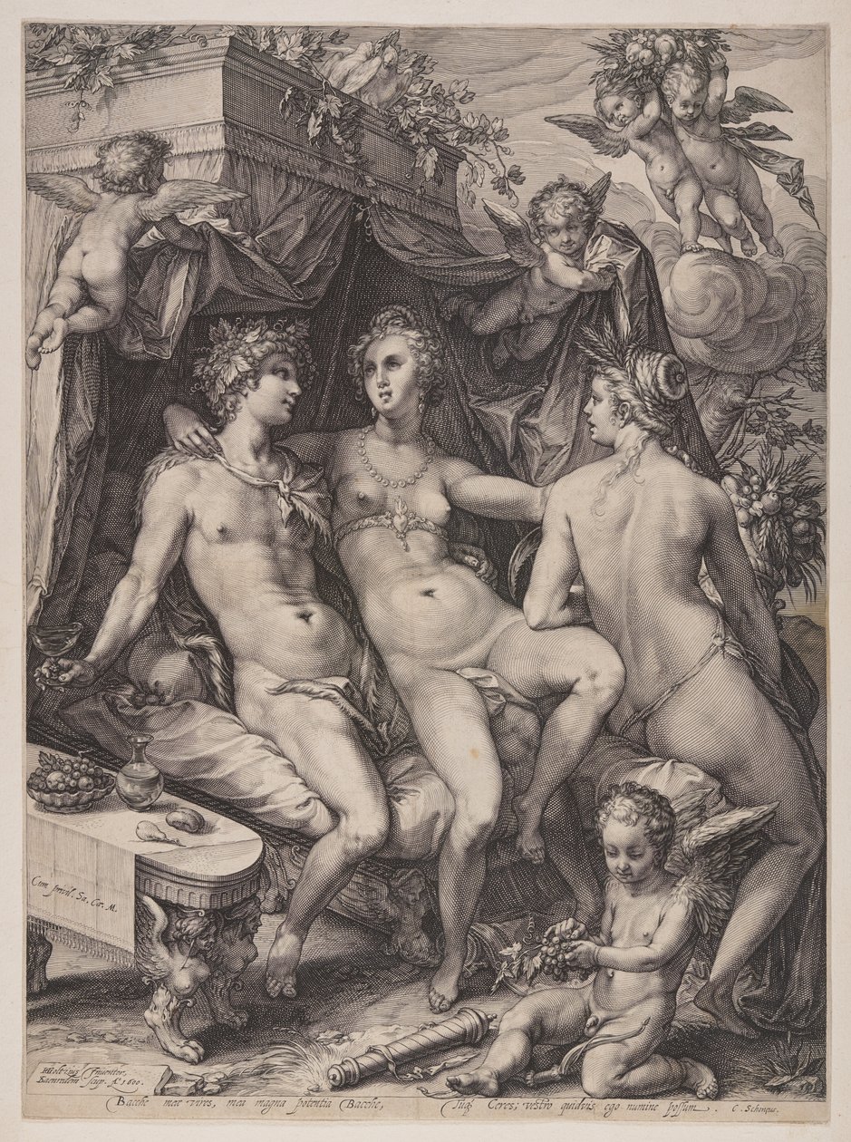 Sine Cerere och Baccho Friget Venus av Jan Saenredam