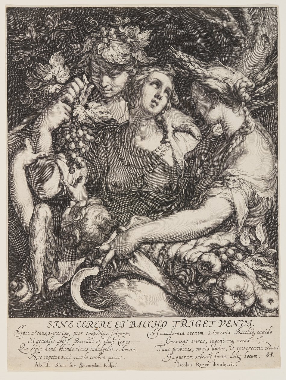 Sine Cerere och Baccho Friget Venus av Jan Saenredam