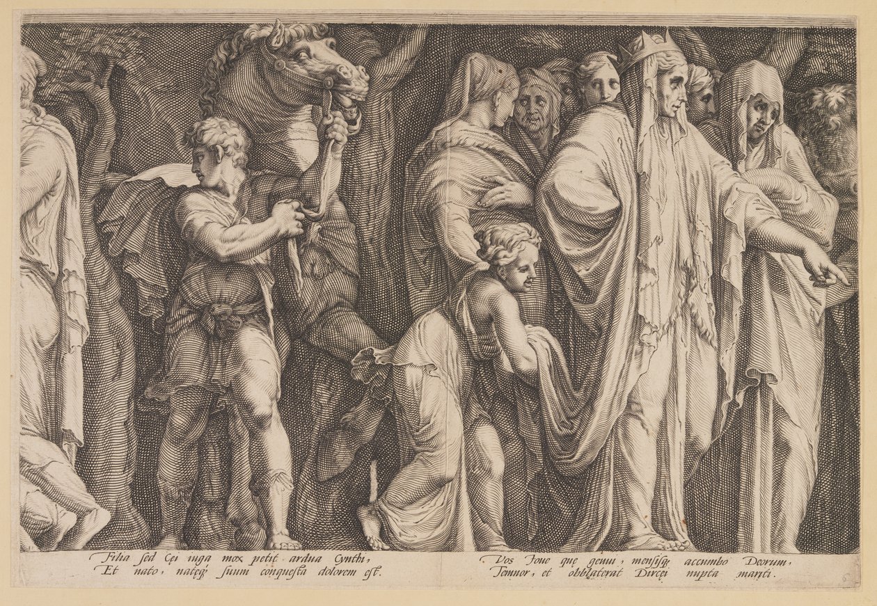Bestraffningen av Niobe (plansch 6) av Jan Saenredam