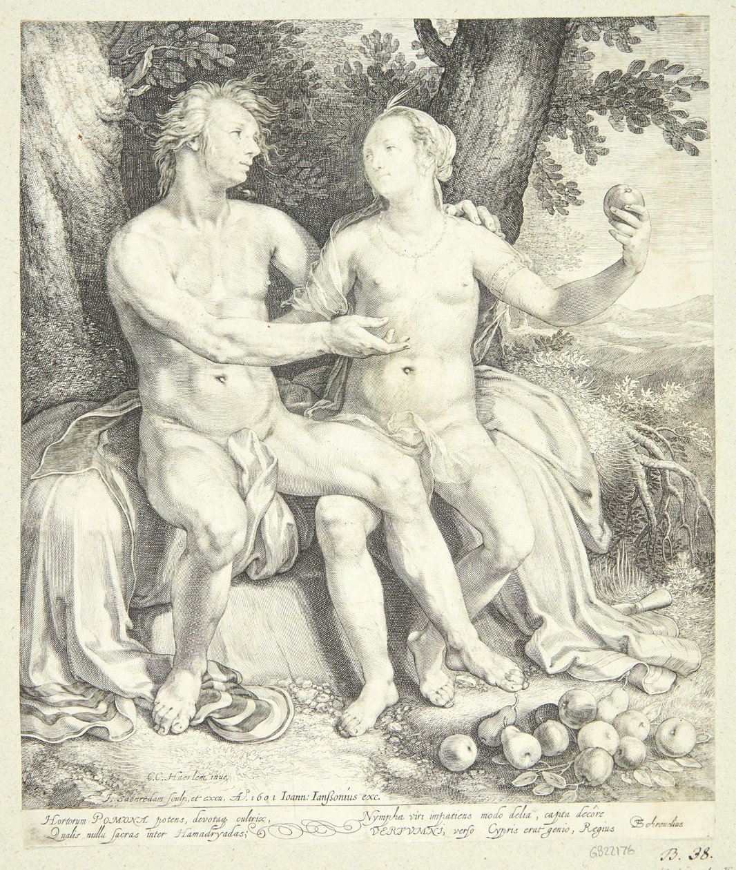 Vertumnus och Pomona av Jan Saenredam