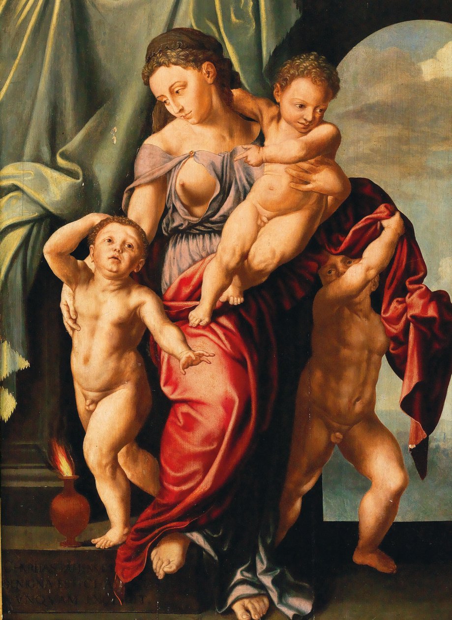 Latin: Caritas Romana av Jan Sanders van Hemessen