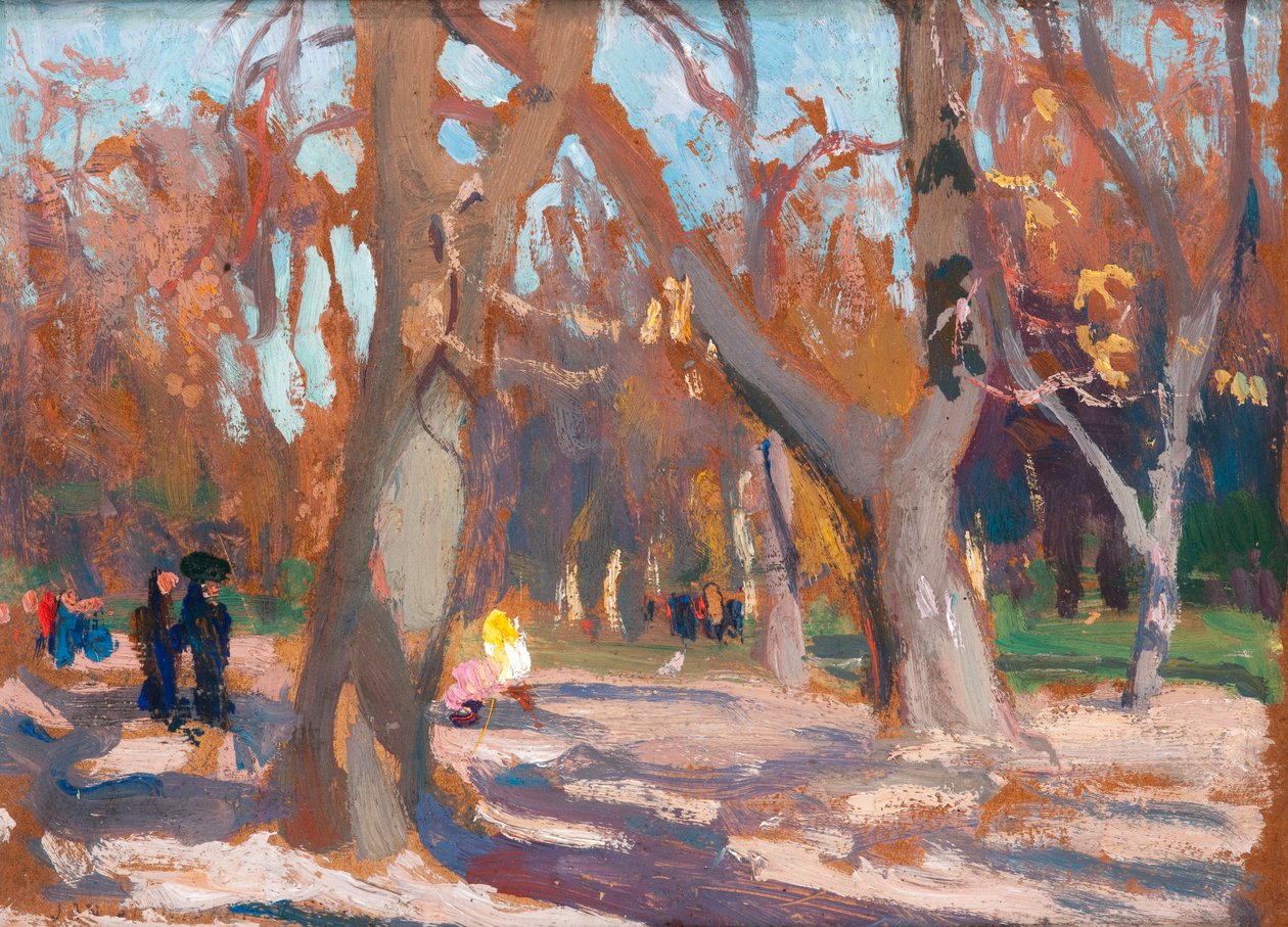 Plantparken i Krakow, ca 1903 (olja på duk) av Jan Stanislawski