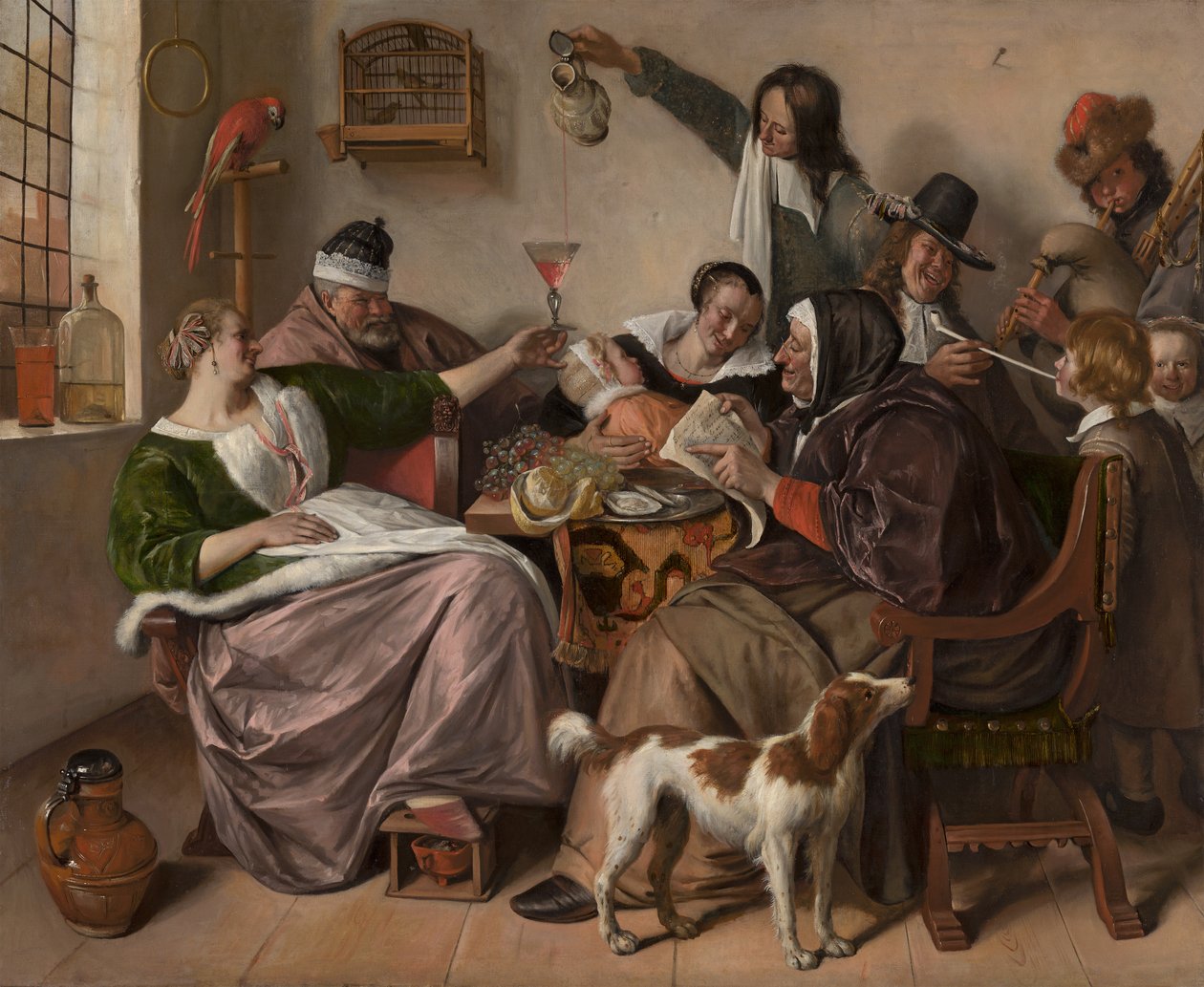 "Som de gamla sjunger, så piper de unga" av Jan Steen
