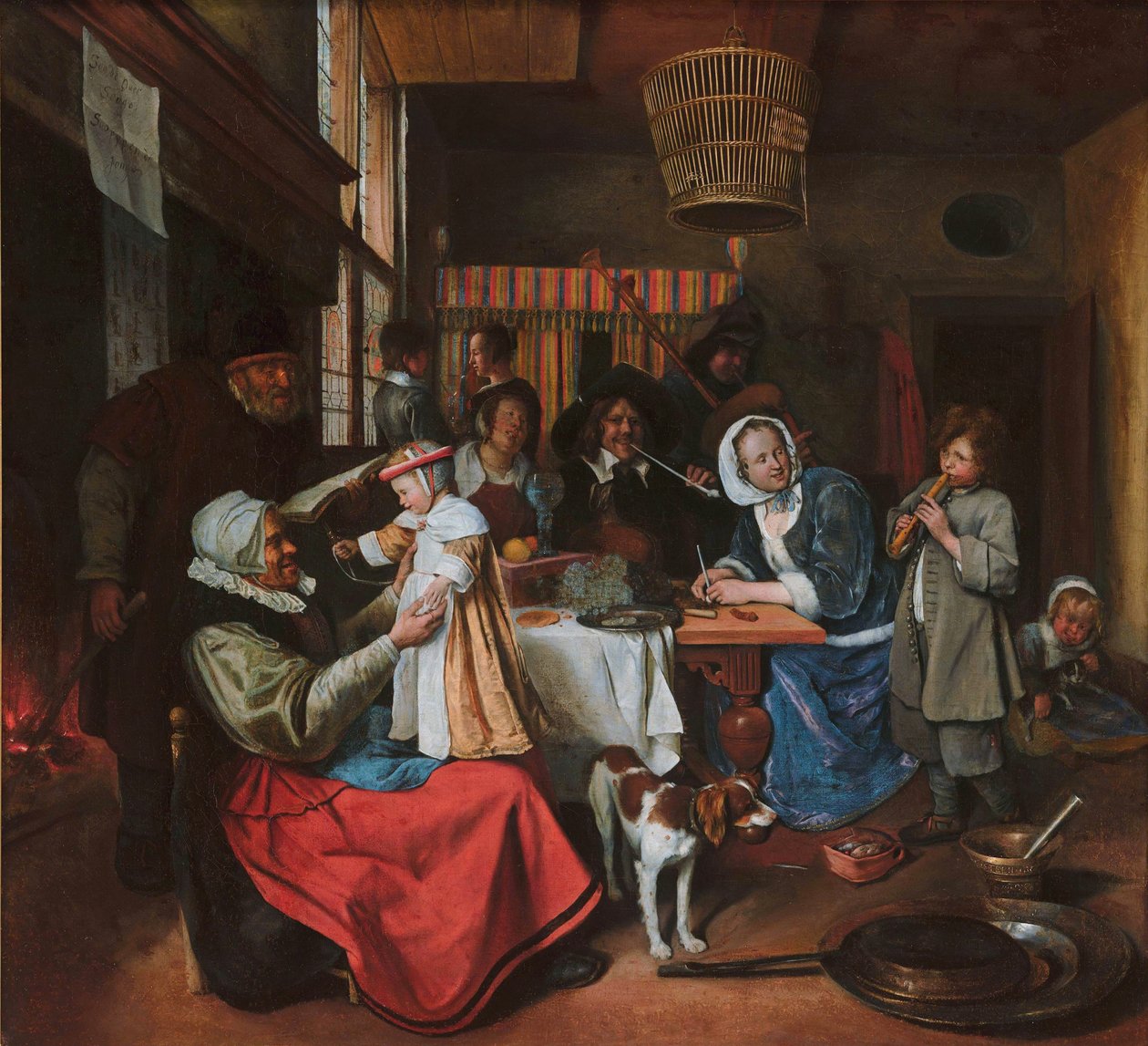Som de gamla sjunger, piper de unga av Jan Steen