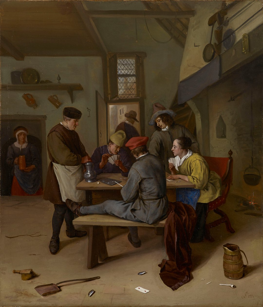 Kortspelare på en krog av Jan Steen