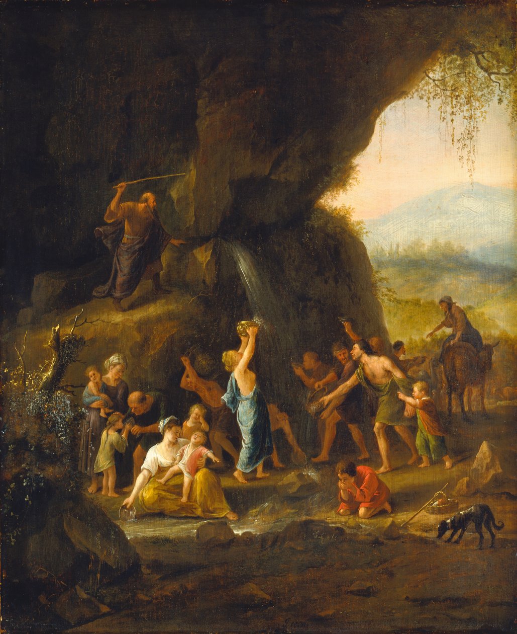 Moses slår på klippan av Jan Steen