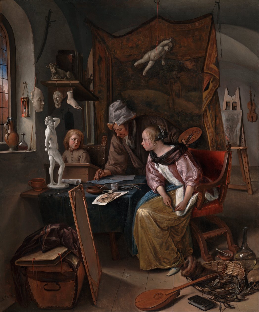 Lektionen i teckning av Jan Steen