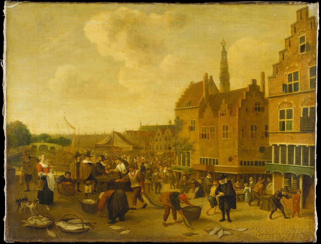 Fiskmarknaden i Leiden av Jan Steen